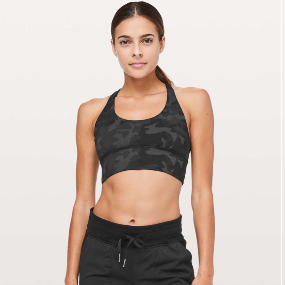 NWT lululemon free to be moved bra incognito multi grey Camo size 6